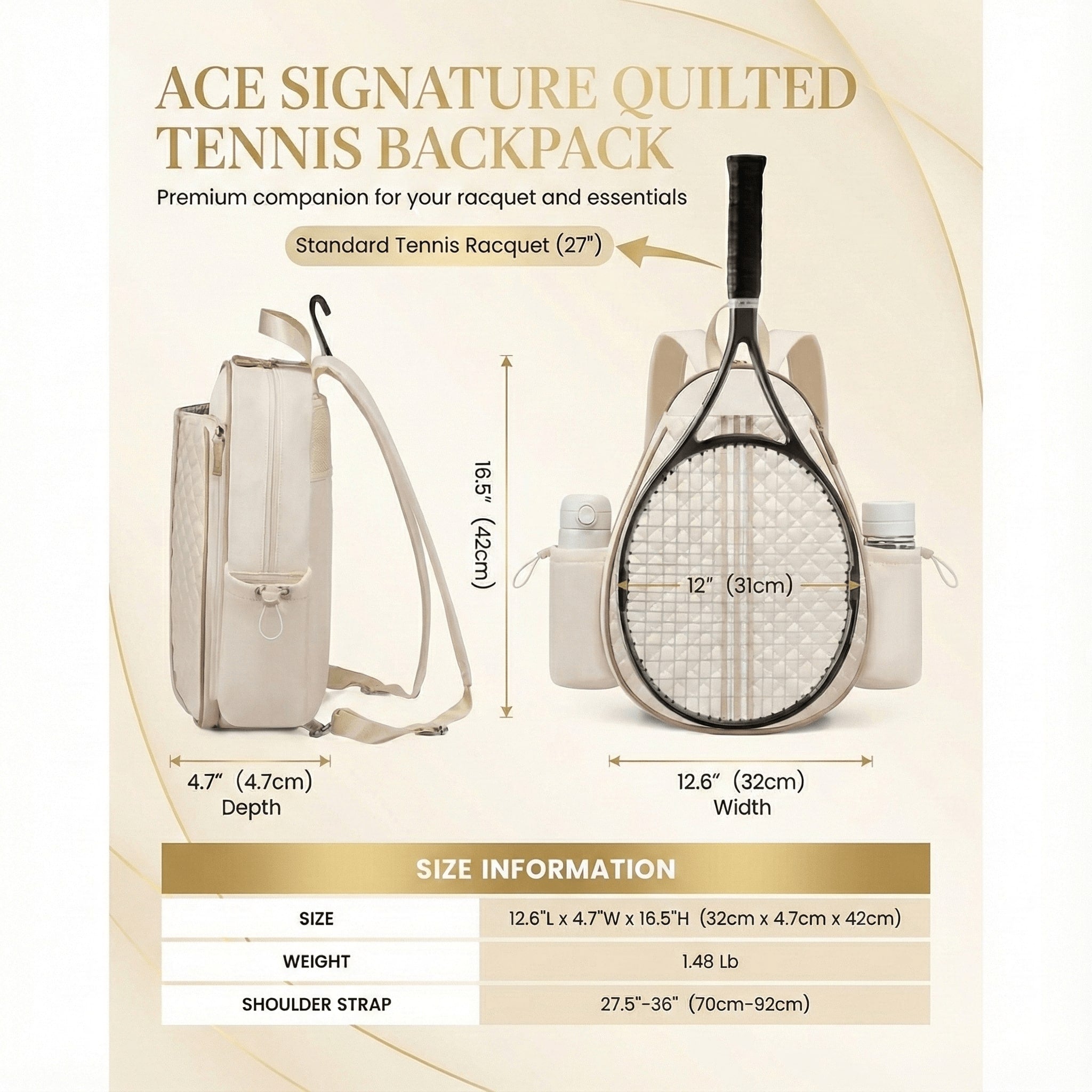 Signature Quilted Tennis Backpack (Free Shipping)