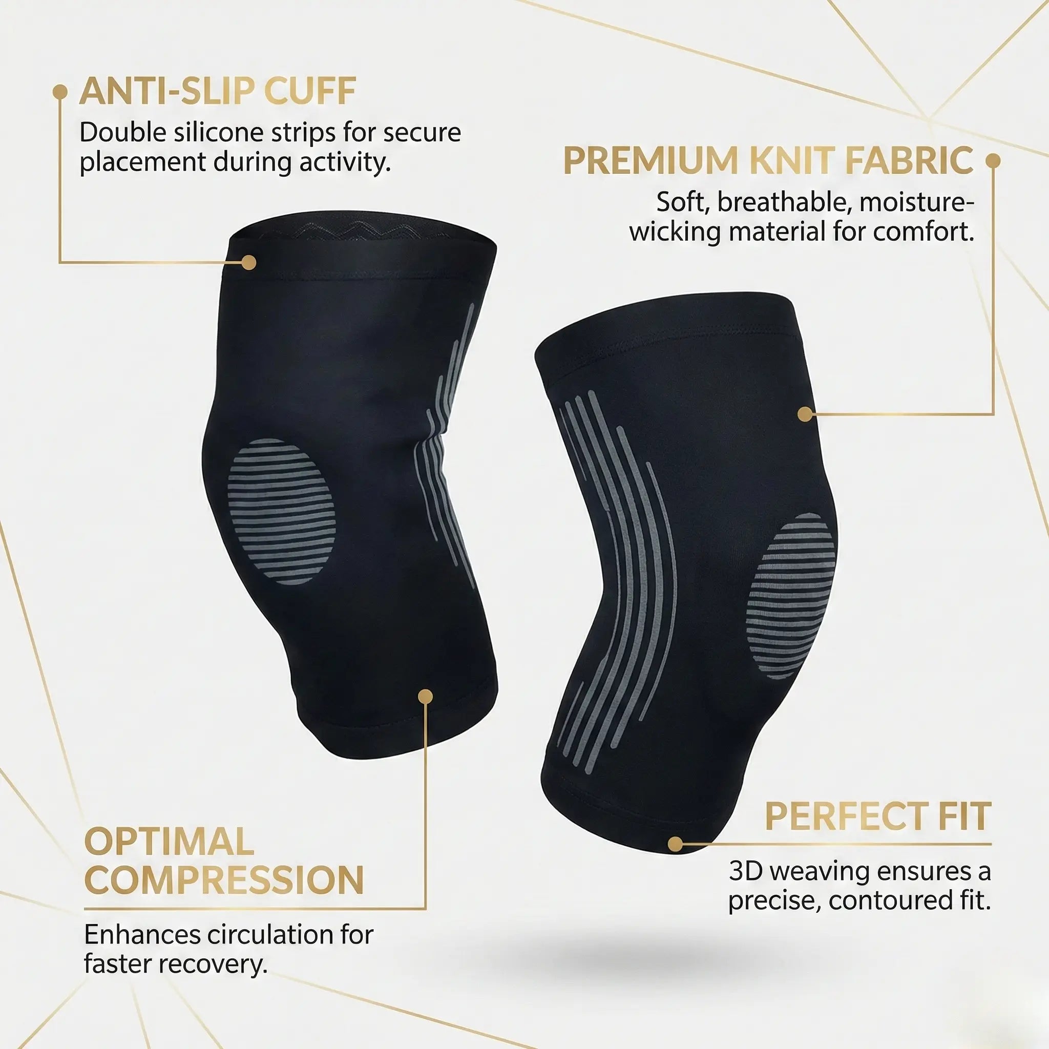 Court Stabilizer: 3D-Knee Support with Gel Padding